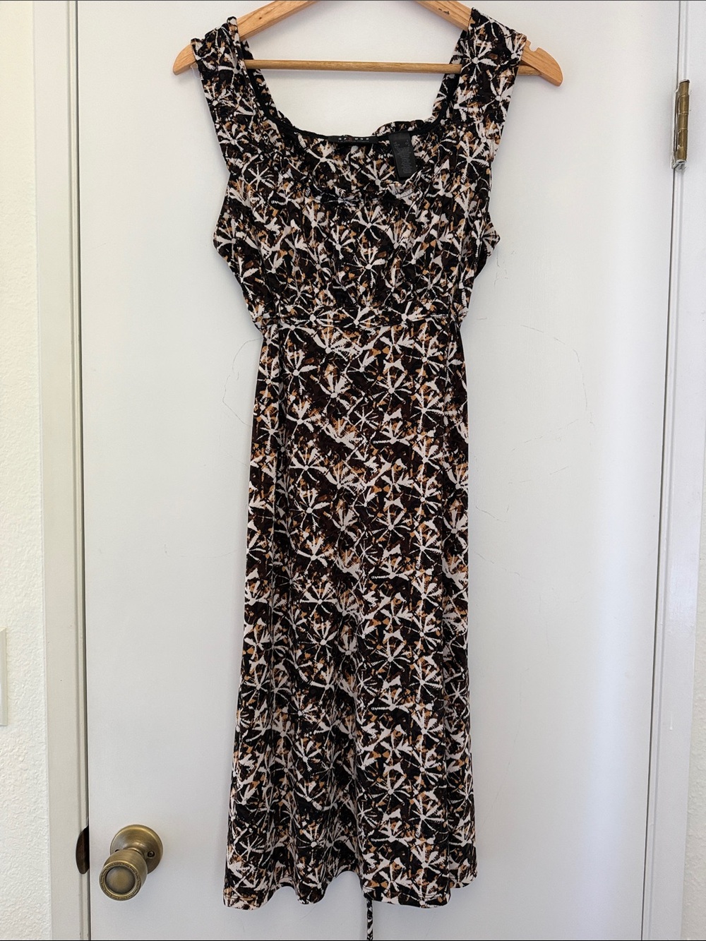 Axcess by Liz ClaiborneBlack and Cream Patterned Dress
